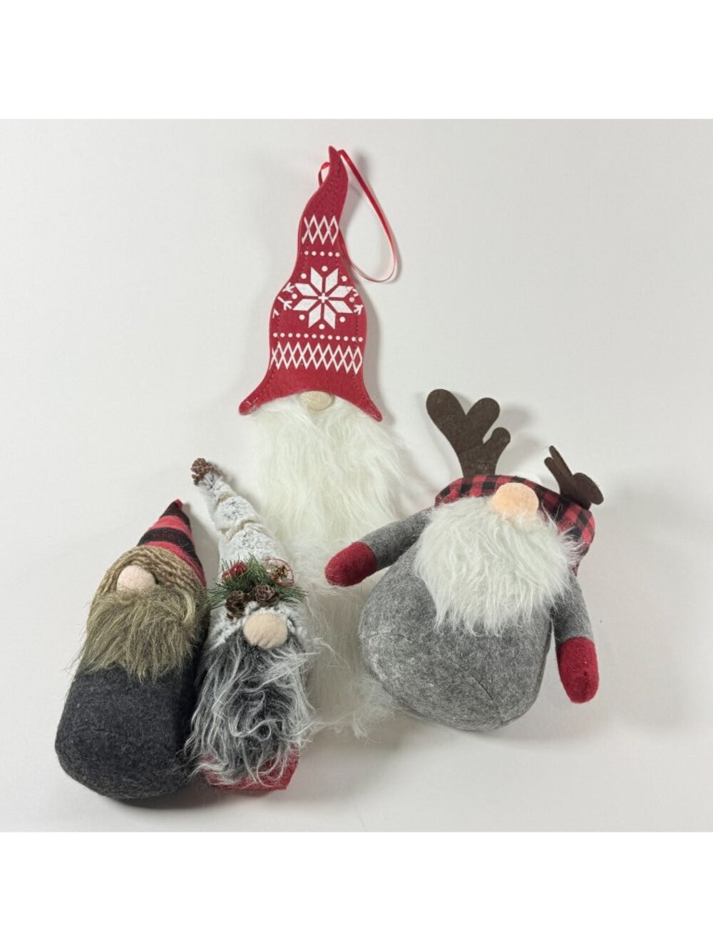Christmas Plush Gnomes Set Of 4 Holiday Decorations Decor